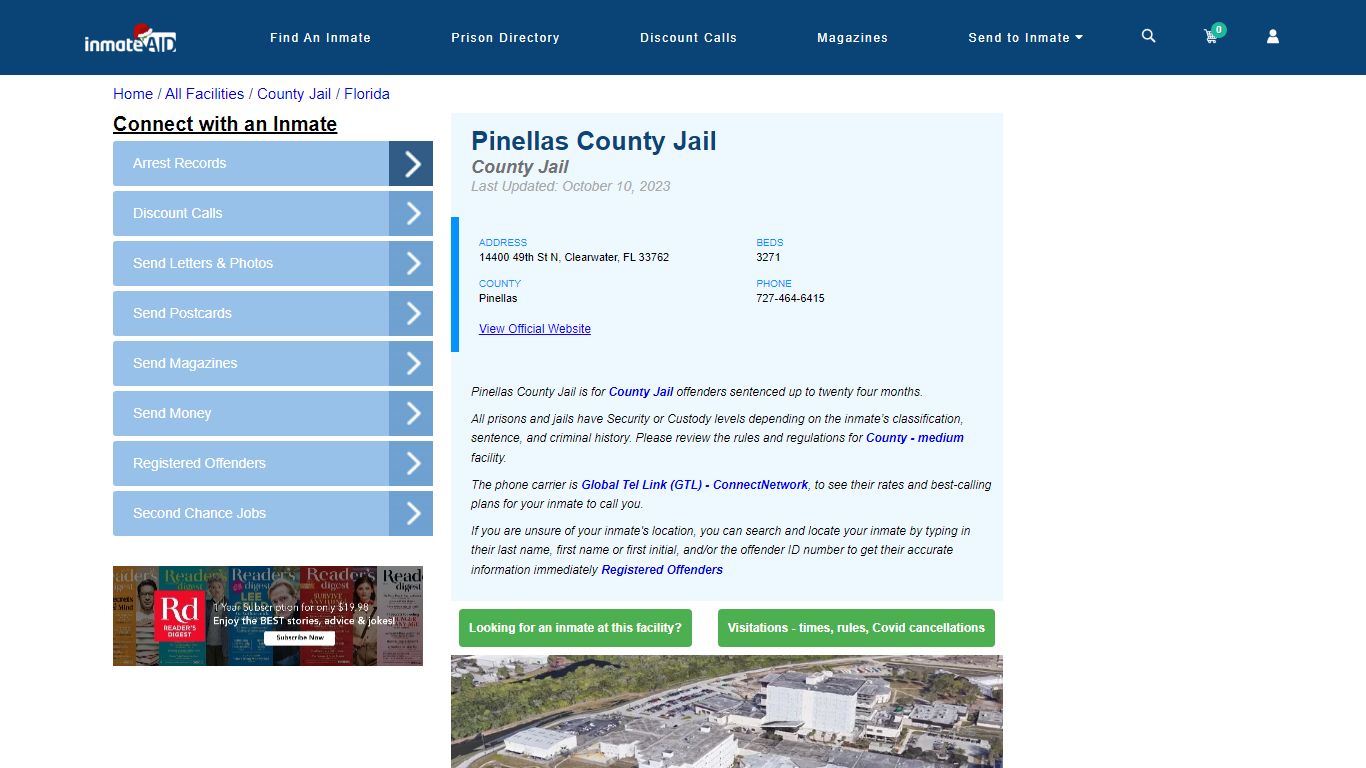 Pinellas County Jail - Inmate Locator - Clearwater, FL