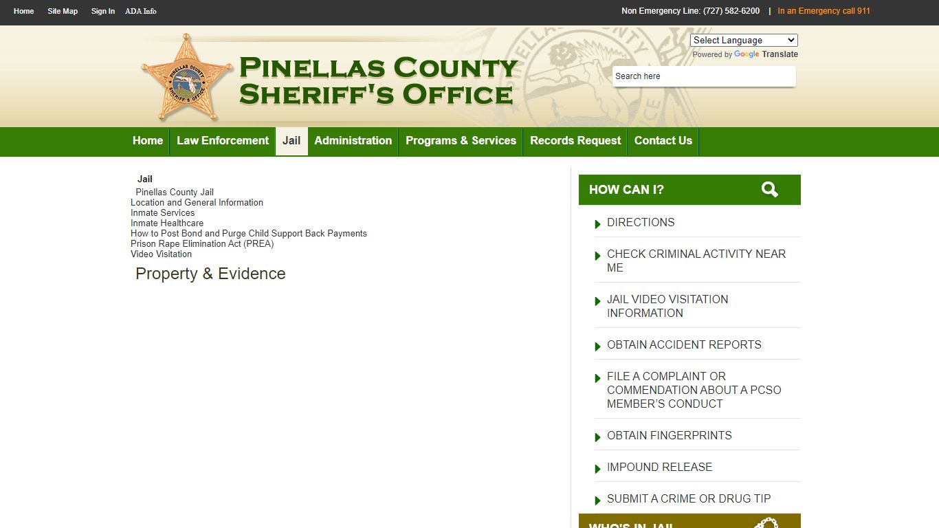 Jail - Pinellas County Sheriff's Office