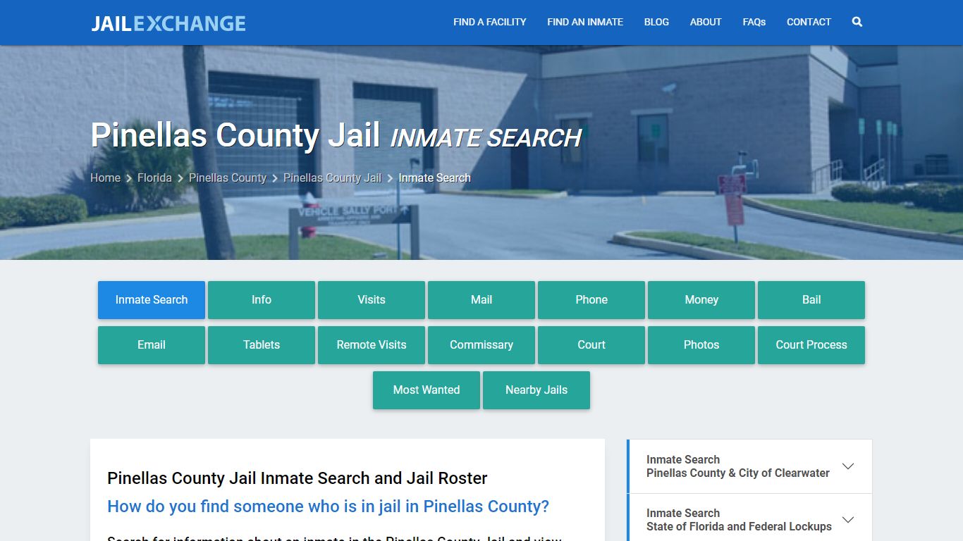 Inmate Search: Roster & Mugshots - Pinellas County Jail, FL